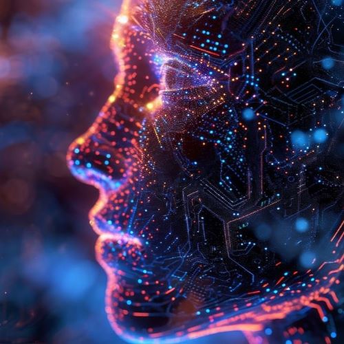 AI generated image of a head side profile