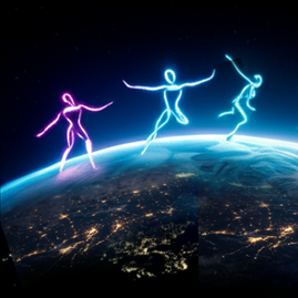 graphic of figures dancing