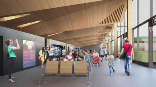 Illustration of proposed regional airport terminal hub