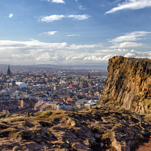 Edinburgh cityscape from Arthurs Seat
